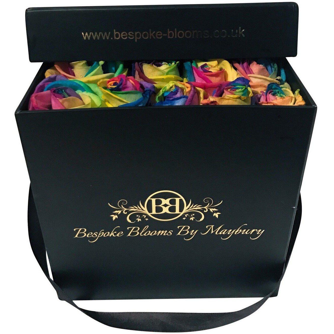 Rainbow Rose Bloom Box - Bespoke Blooms By Maybury