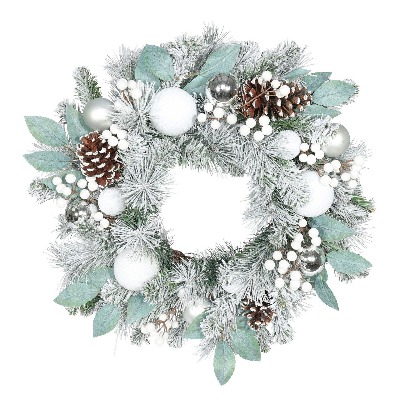 Snowy Cone, Berry & Bauble Wreath