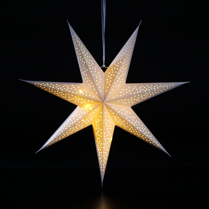 Paper North Star – 15 Warm White LEDs (various sizes)