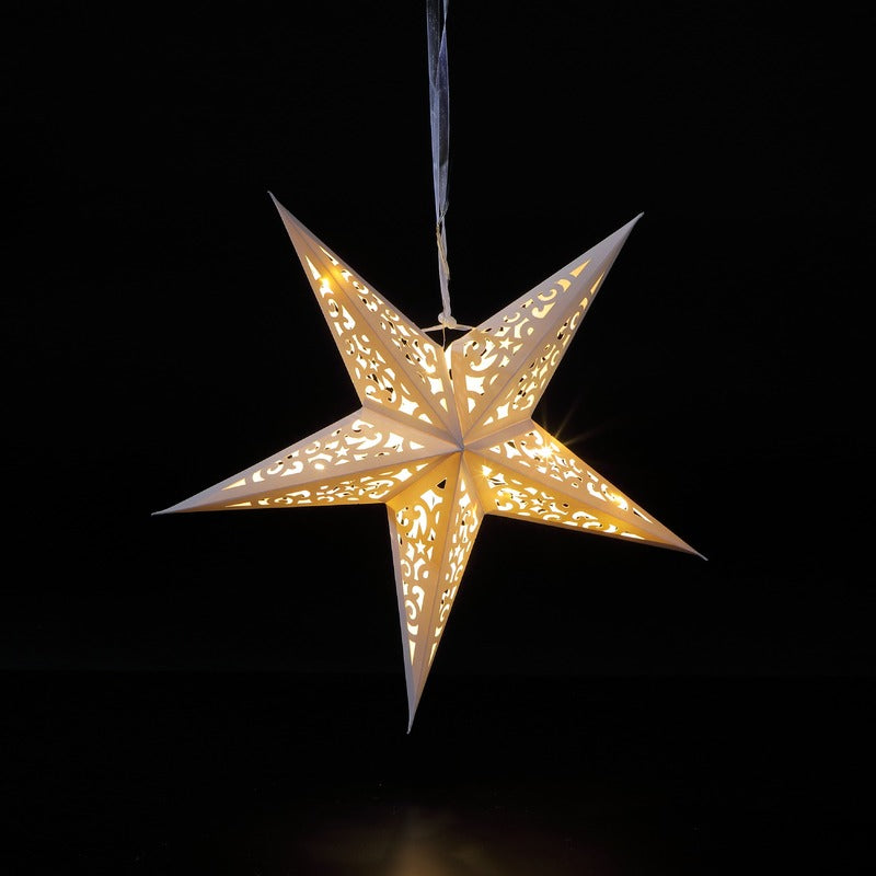 Paper Shining Star – 15 Warm White LEDs (various sizes)