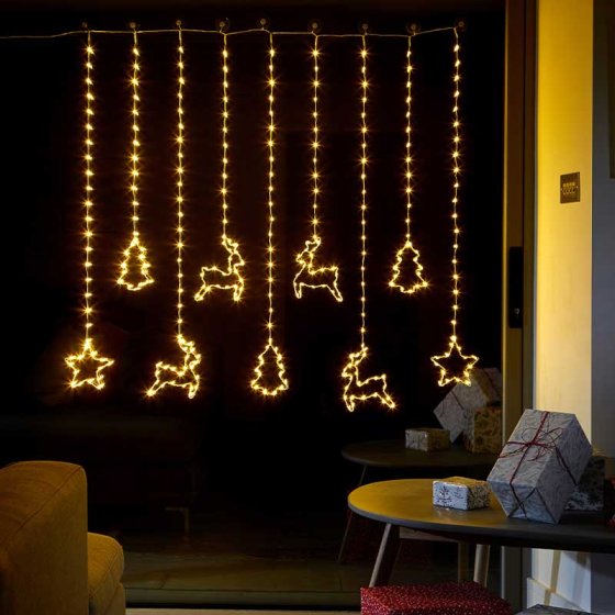 Festive Curtain Lights (various colours)