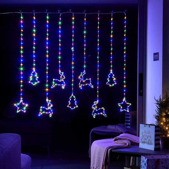 Festive Curtain Lights (various colours)