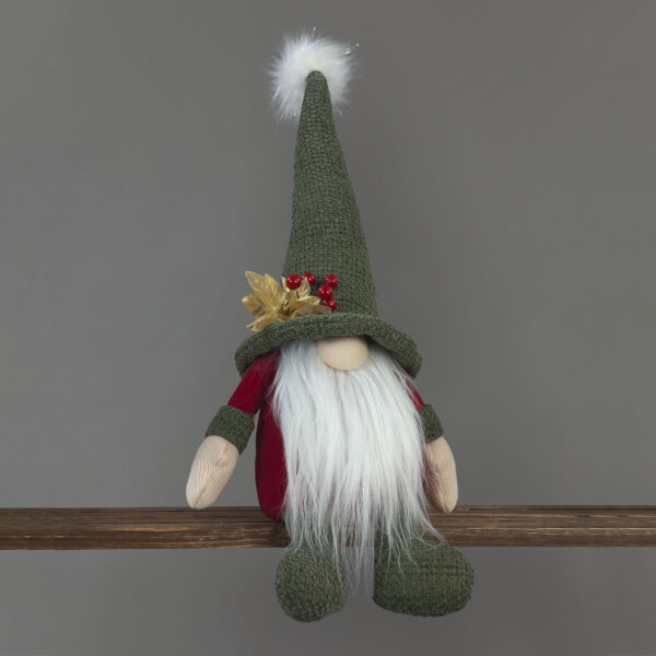 Sitting Christmas Green & Red Gonk