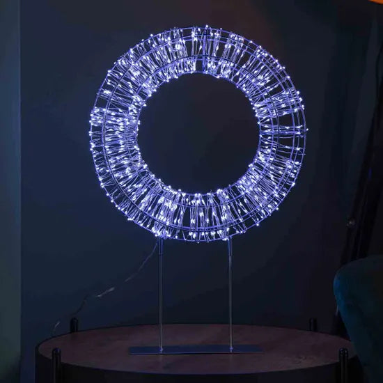 Ice White Table Top Wreath