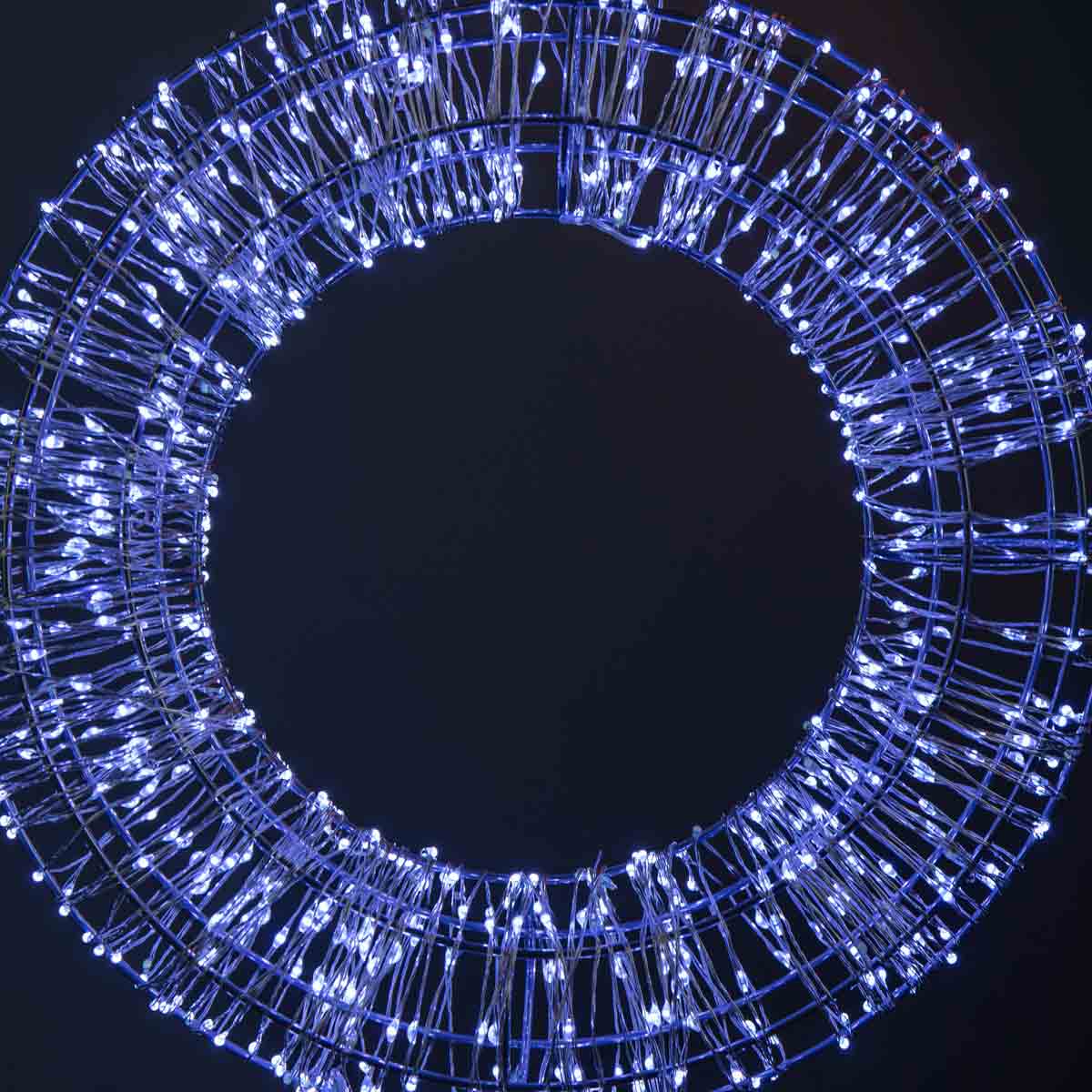 Ice White Table Top Wreath