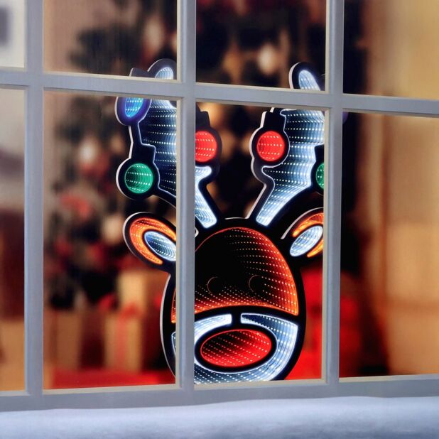 60cm Infinity Stag Head with Baubles