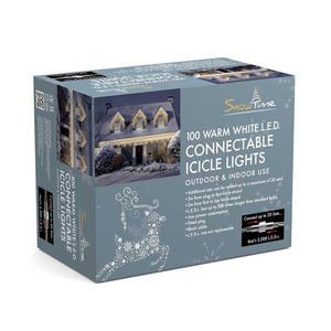 Warm White Icicle Connectable Lights - 100 LED