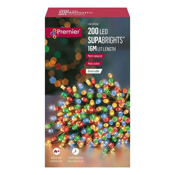 Multi Coloured LED Multi Function String Lights