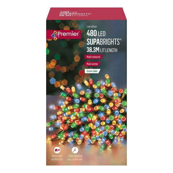 Multi Coloured LED Multi Function String Lights