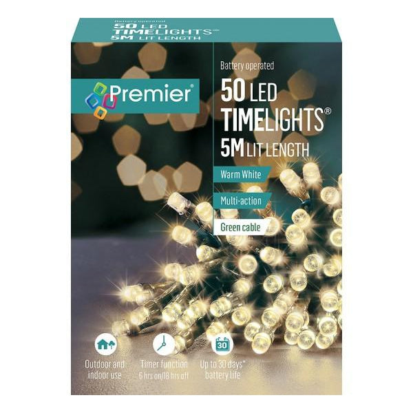 Warm White Battery LED Multi Function String Lights