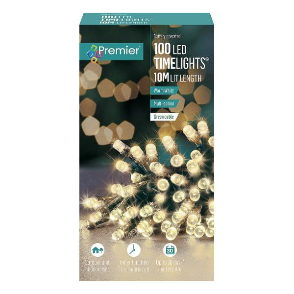 Warm White Battery LED Multi Function String Lights