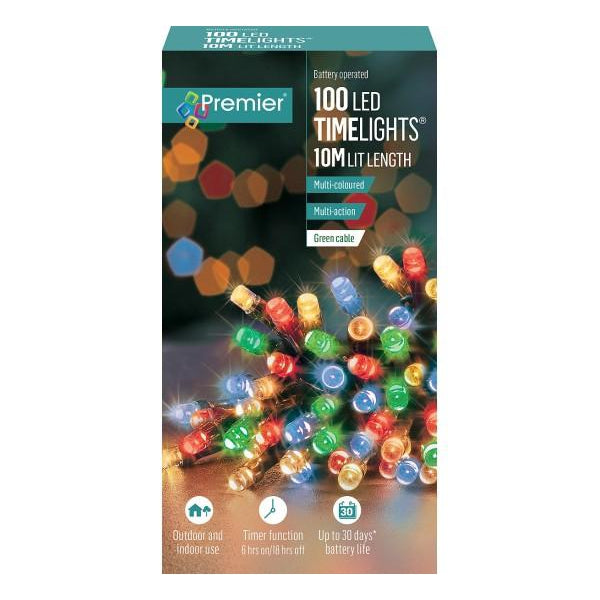 Multi-Coloured Battery LED Multi Function String Lights