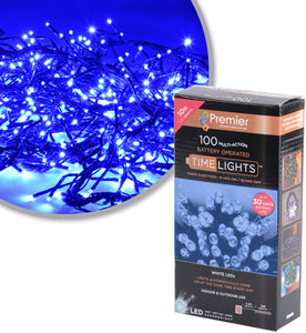 Blue Battery LED Multi Function String Lights