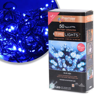 Blue Battery LED Multi Function String Lights