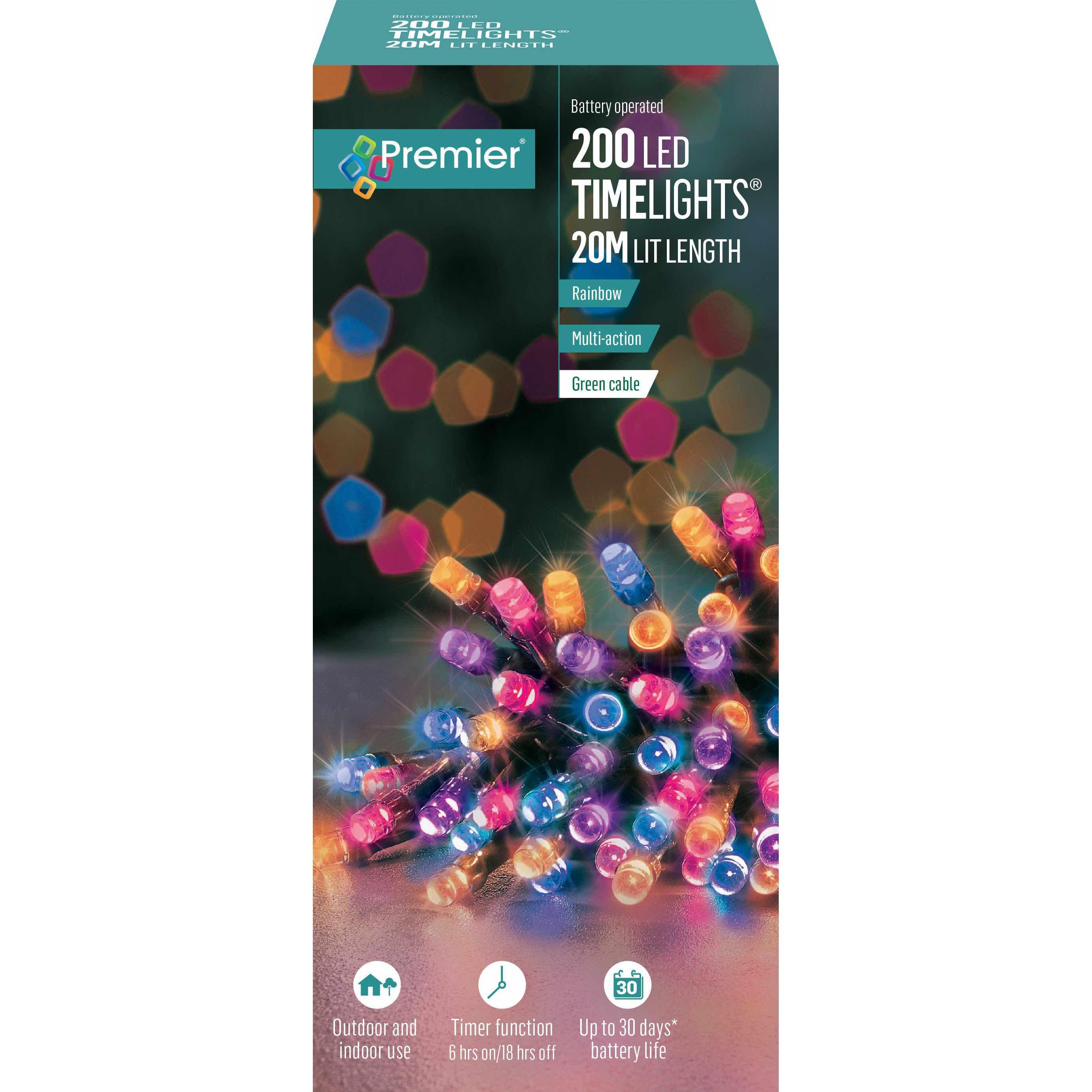 Rainbow Battery LED Multi Function String Lights