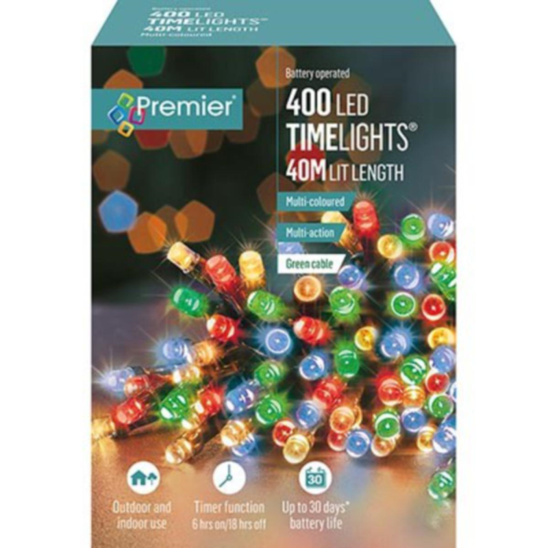 Multi-Coloured Battery LED Multi Function String Lights