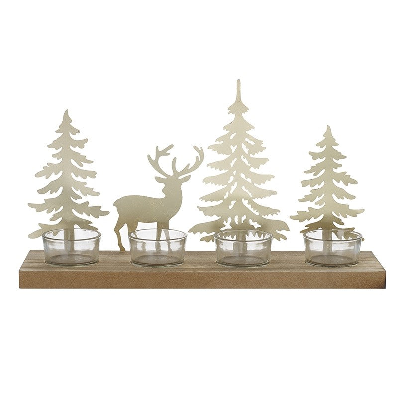 Reindeer & Trees TeaLight Holder