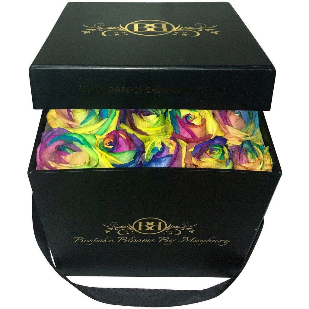 Rainbow Rose Bloom Box - Bespoke Blooms By Maybury