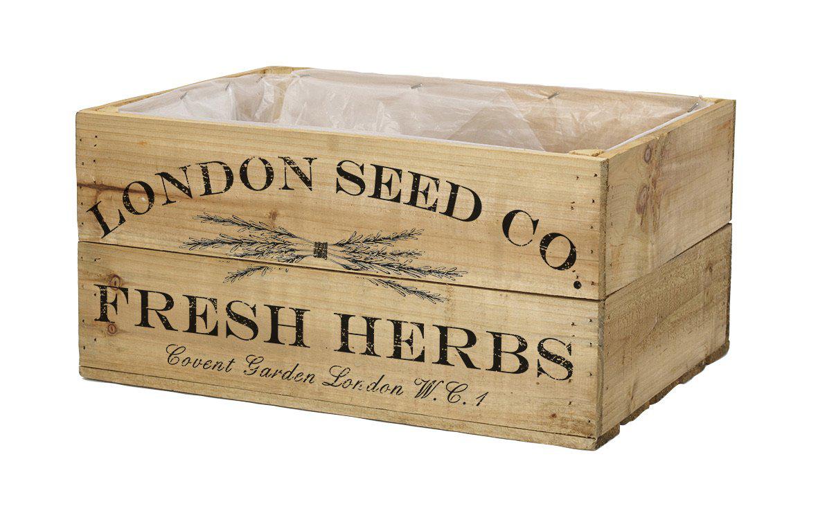 Antique Brown Herb Crate 30cm