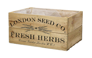 Antique Brown Herb Crate 35cm