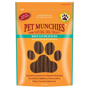 Pet Munchies Beef Liver Sticks 90g