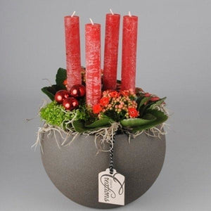 Red Ceramic Arrangement - Bespoke Blooms By Maybury