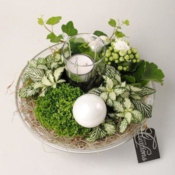 White Glass Bowl - Bespoke Blooms By Maybury