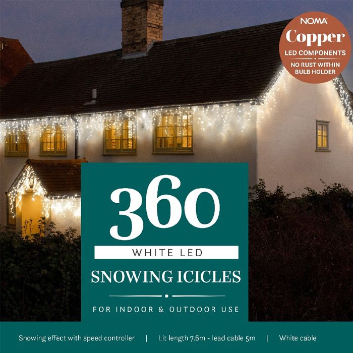 Mains Powered Icicle Lights (various colours and sizes)