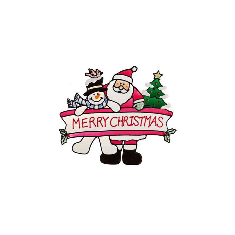 Merry Xmas Santa Window Cling